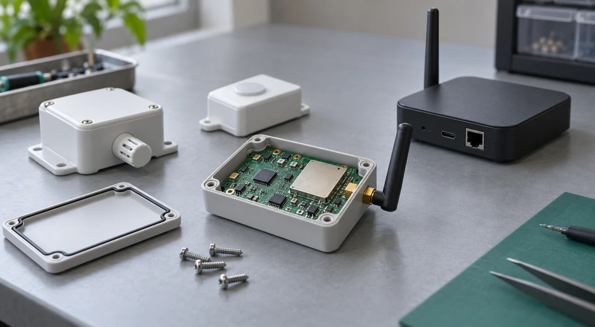 Illustration of IoT sensors and wireless communication modules